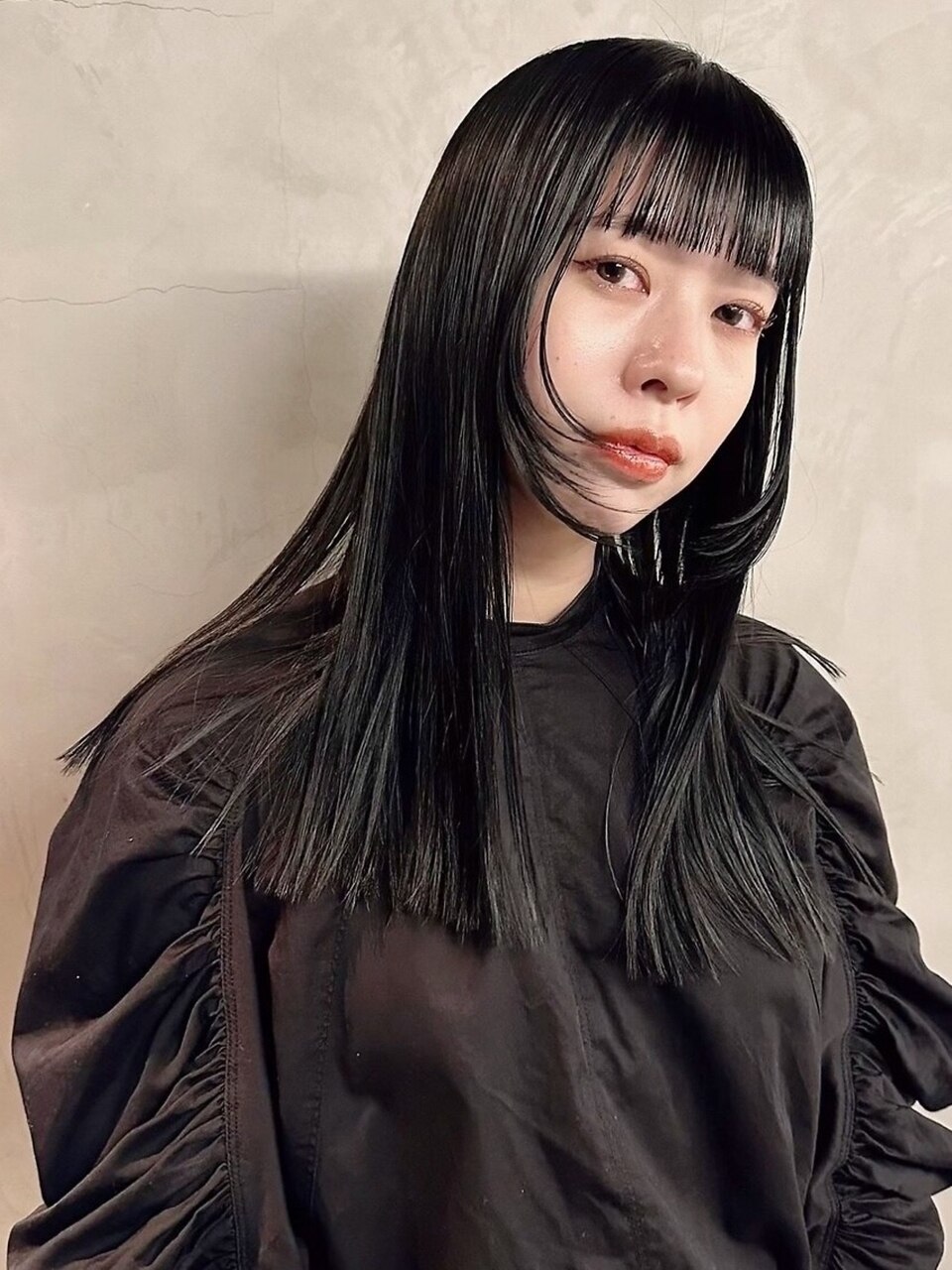 韓国風/黒髪/ストレートヘアー