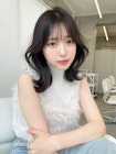 韓国トレンドヘア＊薄め前髪が可愛い愛されくびれミディアム
