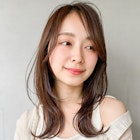 レイヤーカットデザインカラーウェットヘアオリーブベージュ