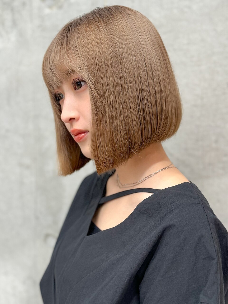 大人可愛い/20代30代/前下がりボブ