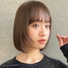 【北澤華】オリーブベージュウェットヘアボブ/縮毛矯正