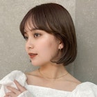 【北澤華】オリーブベージュウェットヘアボブ/縮毛矯正