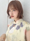 ボブ ピンクベージュ 外ハネボブ