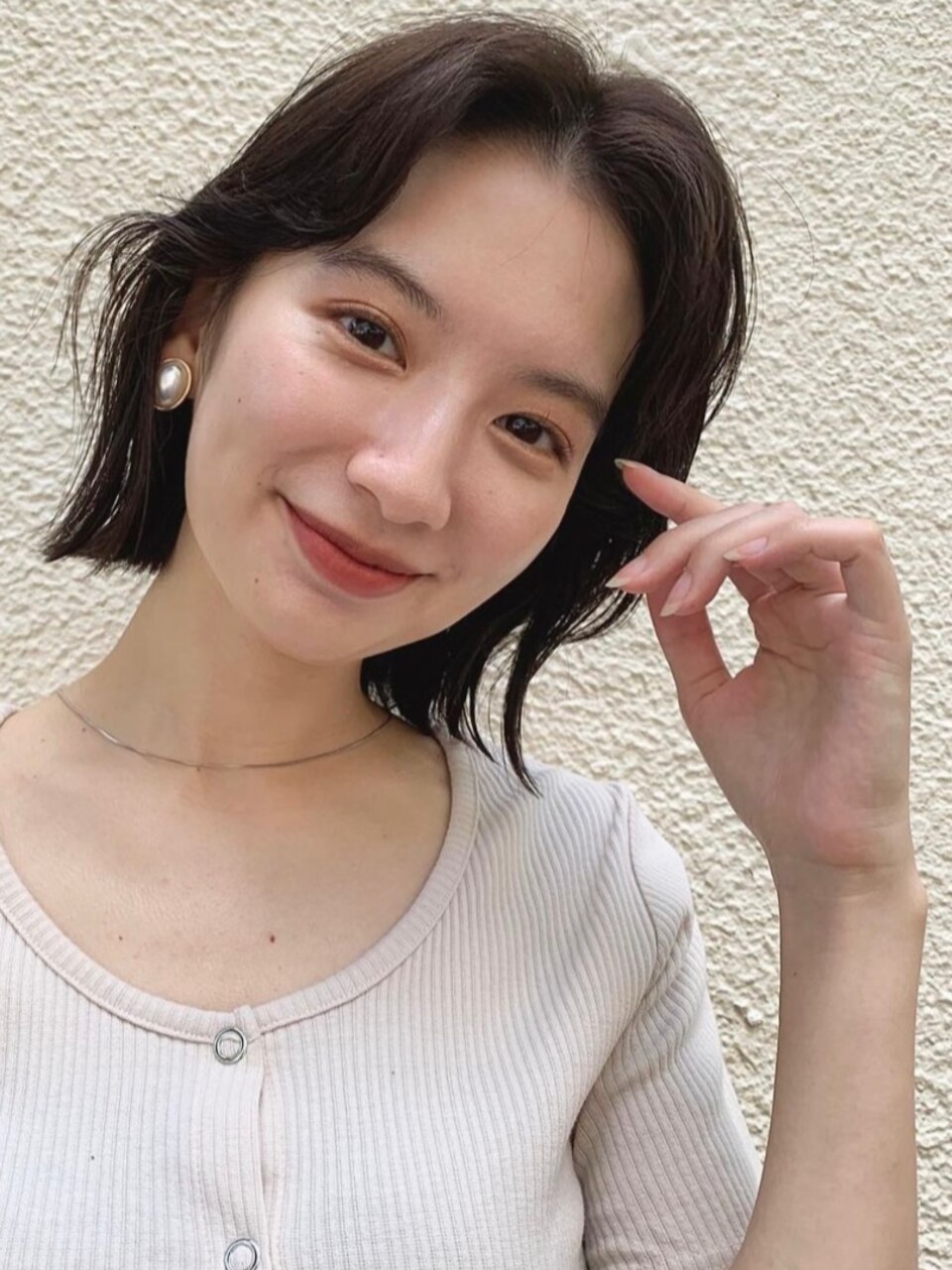 韓国タンバルモリボブナチュラルベージュ 長田