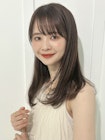 透明感カラー　グレージュ　ロング