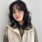 【LA PENSEE】パーマ レイヤー ミディアム くびれ カール