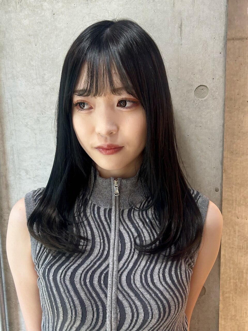 レイヤー　ブルーブラック　韓国風