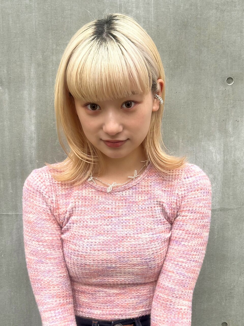 ハイトーン　ワイドバング　オン眉