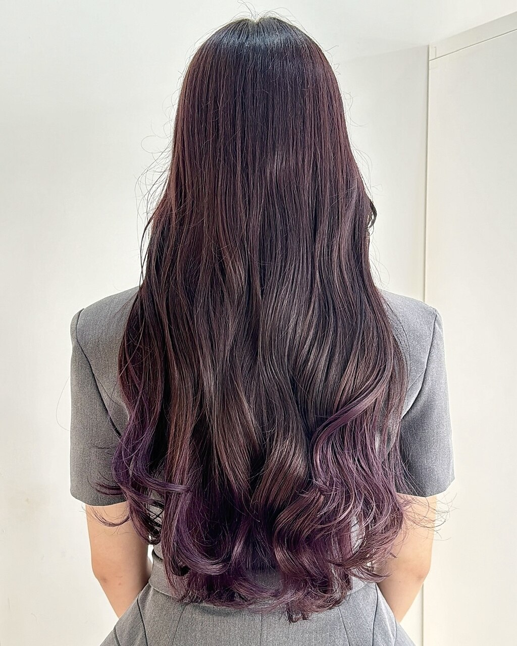 グラデーションカラー ラベンダー 裾カラー 表参道