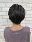 ダークアッシュブラウン×ショートボブ
