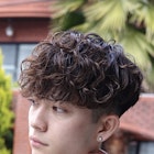 緩めスペインカールラルフカールスパイラルパーマフェード30代