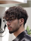 緩めスペインカールラルフカールスパイラルパーマフェード30代