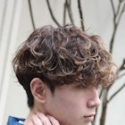 緩めスペインカールラルフカールスパイラルパーマフェード30代