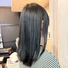 福山美容室Caary イルミナカラー透明感アッシュブラック20代