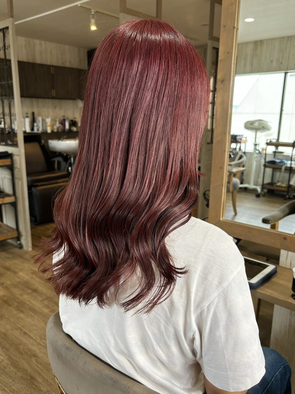 レッドブラウン/ボルドーカラー/ピンクブラウン/ダブルカラー