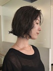 黒髪のボブパーマ