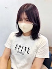 〇くびれヘア ブリーチなし ラベンダーグレージュ 韓国ヘア