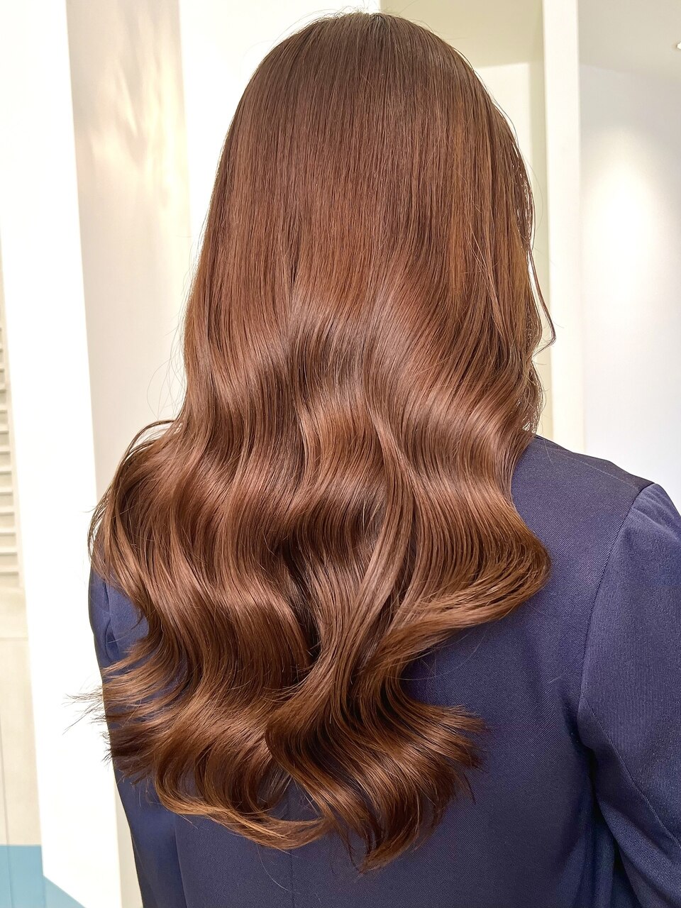 オレンジブラウン髪質改善トリートメント酸性ストレートパーマ