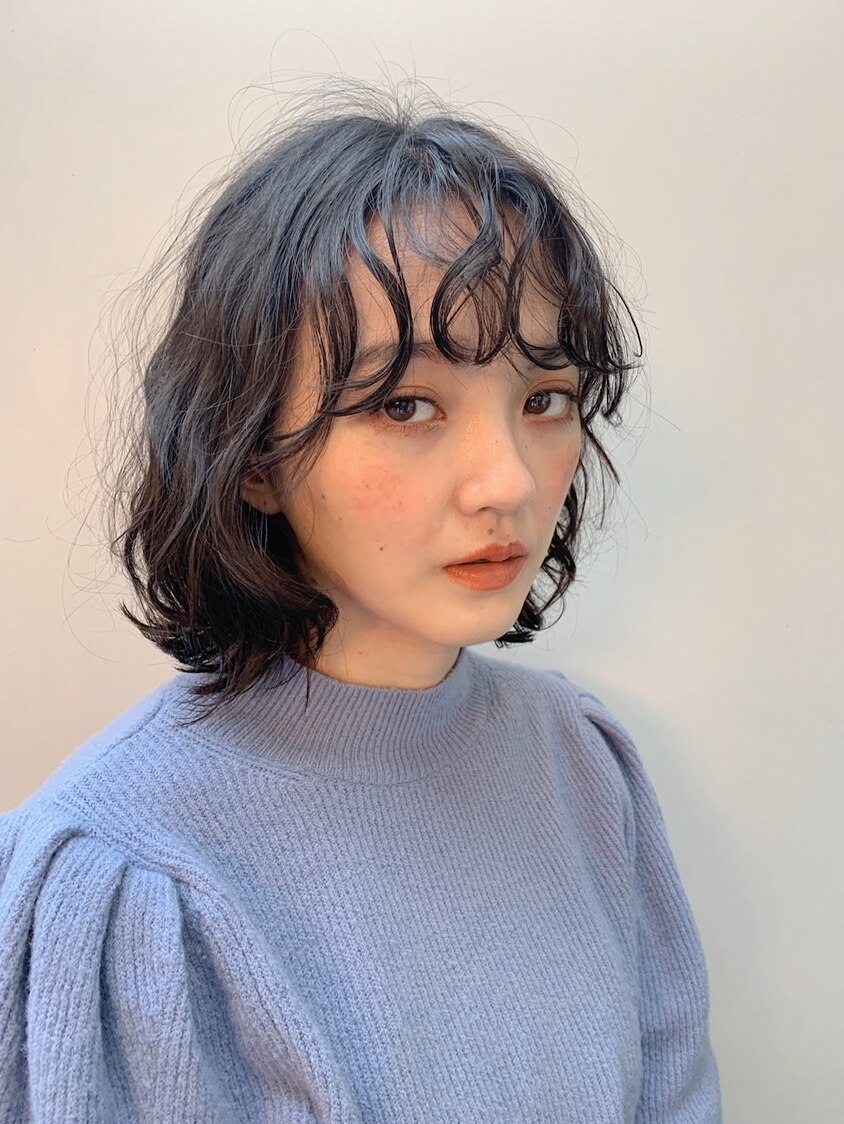くしゃっとバングが可愛いボブパーマ・・・HINATA