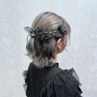 推し活 ライブ イベント 量産型 編み込みハーフアップ×リボン