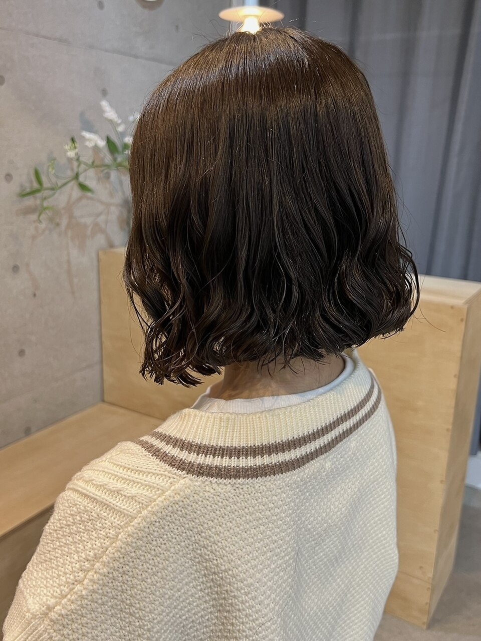 コテ巻き風ボブパーマ