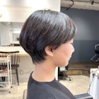 コンパクトマッシュ/マッシュショート/カール/黒髪/銀座