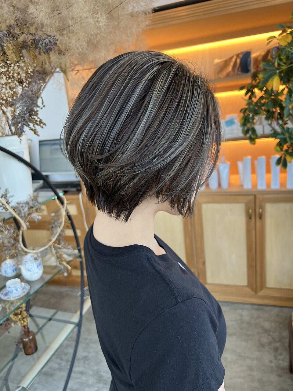 ショート×コントラストハイライト