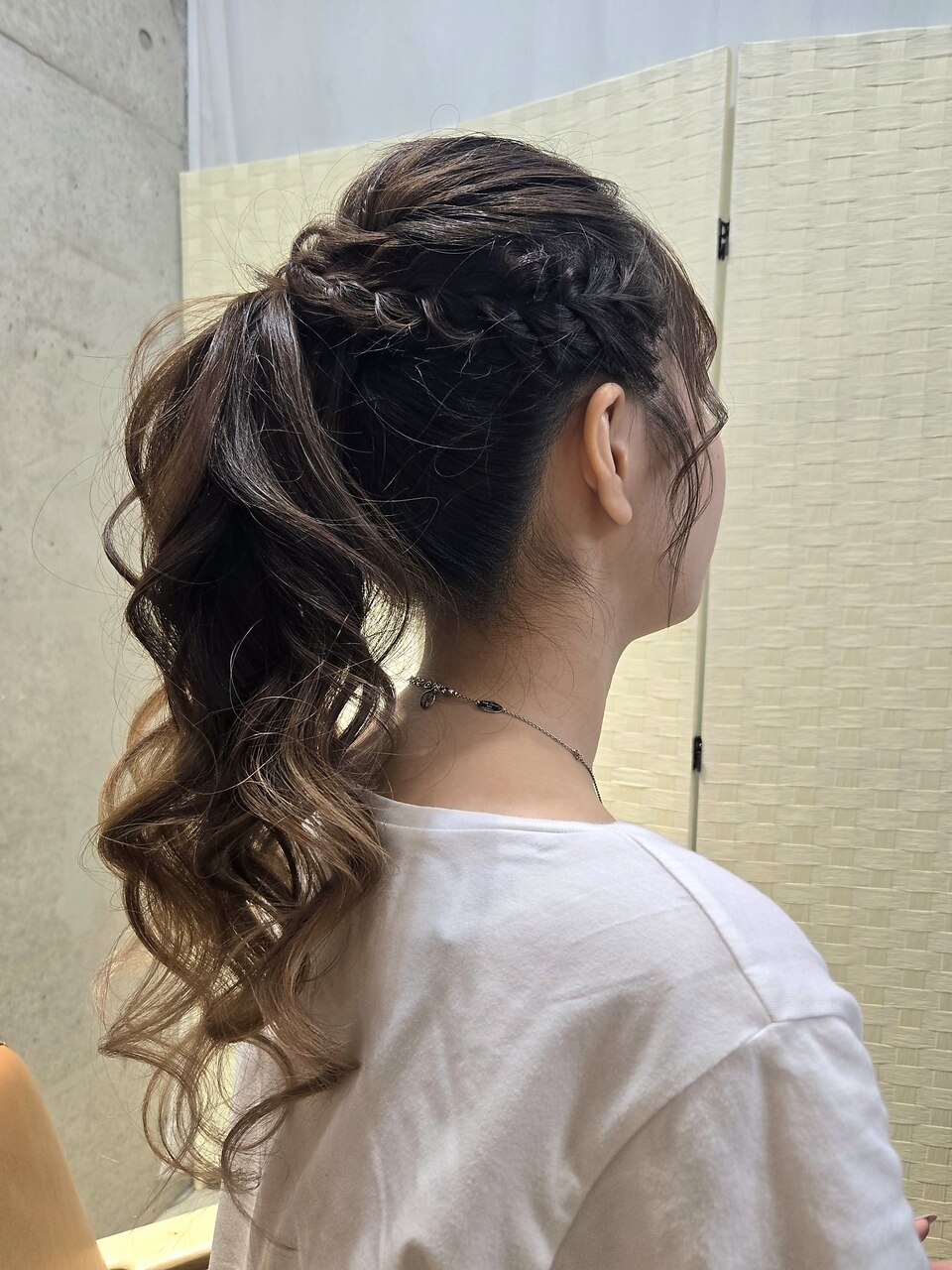 ポニーテール♪サイド編み込み