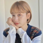 ボブ/ショートボブ/レイヤーボブ/ベージュカラー/フルバング