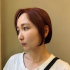 【大前晴奈】ブリーチなしWカラーでオレンジブラウン×ミニボブ