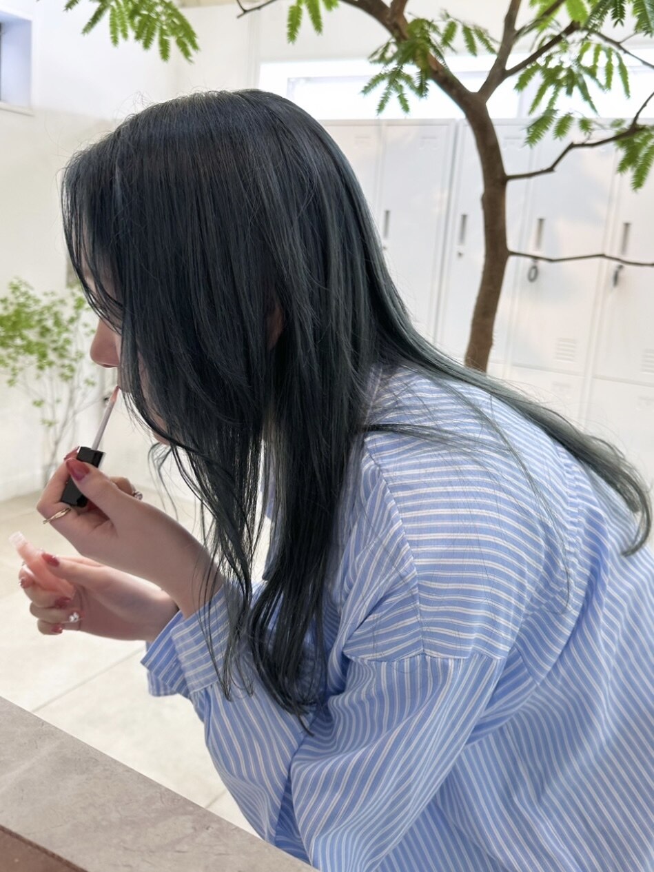 ☆ブリーチなしダブルカラー オリーブ オリーブベージュ