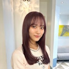 ピンクラベンダーレイヤーカット髪質改善トリートメント銀座