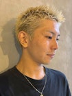 メンズカット/刈り上げないメンズベリーショート/ブロンド