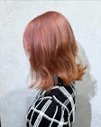 ピンクオレンジカラーハイトーンダブルカラーミディ〜糸itoHIRO