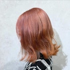 ピンクオレンジカラーハイトーンダブルカラーミディ〜糸itoHIRO