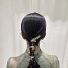 ローポニー/タイト編み下ろし/金箔/鎌倉/結婚式/参列ヘア