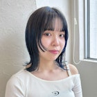 ブルーグレー/ボブ 姫カット