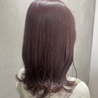 ブリーチなし艶髪ピンクベージュ くびれヘア 似合わせカット