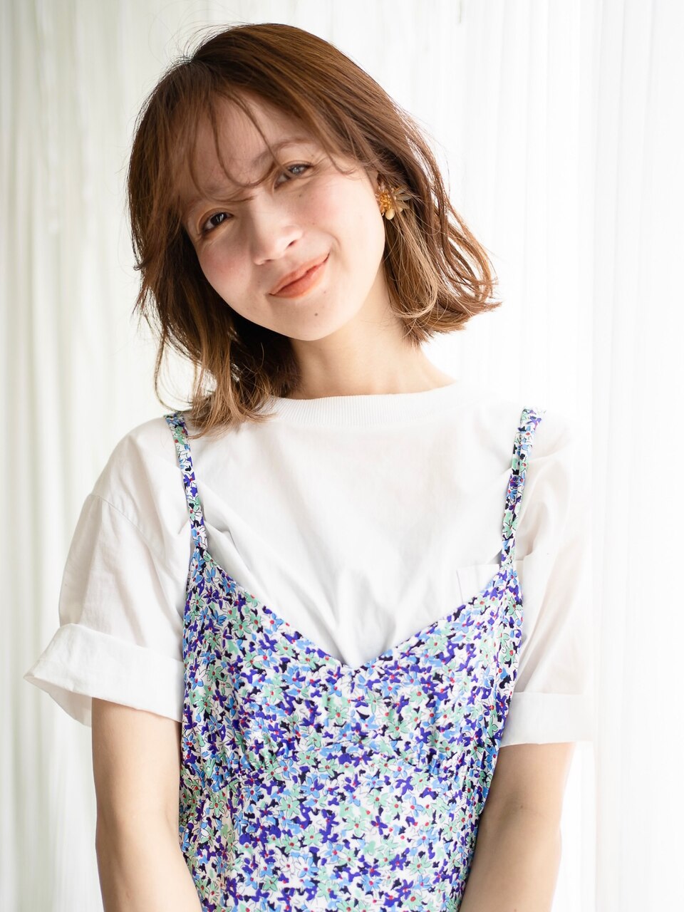 イヤリングカラーがポイント♪ニュアンスボブパーマ・・・HINATA