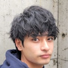 緩めシャドウパーマメンズマッシュウルフカット渋谷波巻きパーマ