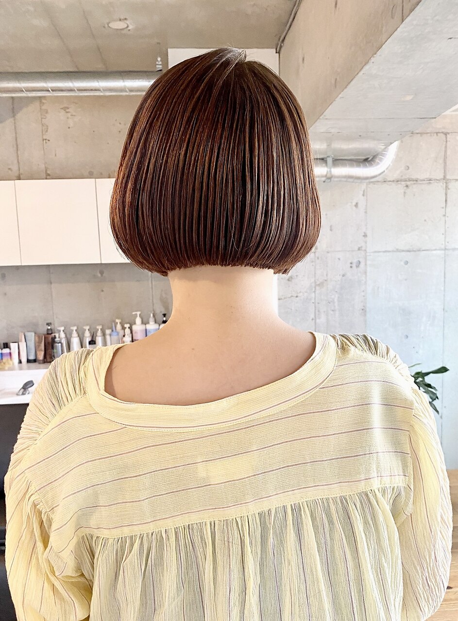 [hygea]大人可愛い前下がりボブ　くすみベージュ[薬院/警固]