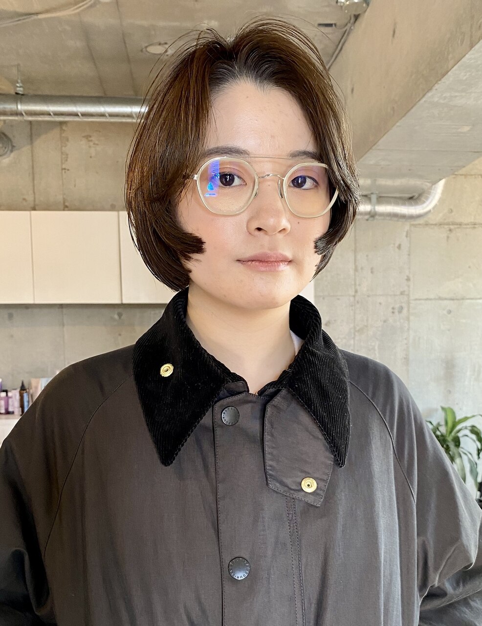 [hygea]大人可愛い前上がりボブとくすみグレージュ[薬院/警固]