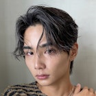 色気シャドウパーマセンターパート