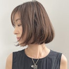 ショートボブ/ネビージュ/小顔/前髪/白髪/白髪ぼかし/a