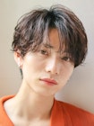 韓国マッシュパーマニュアンスパーマセンターパートショート