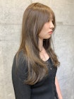 【CRAFT渡邉】フェイスレイヤーロング / ミルクティーベージュ