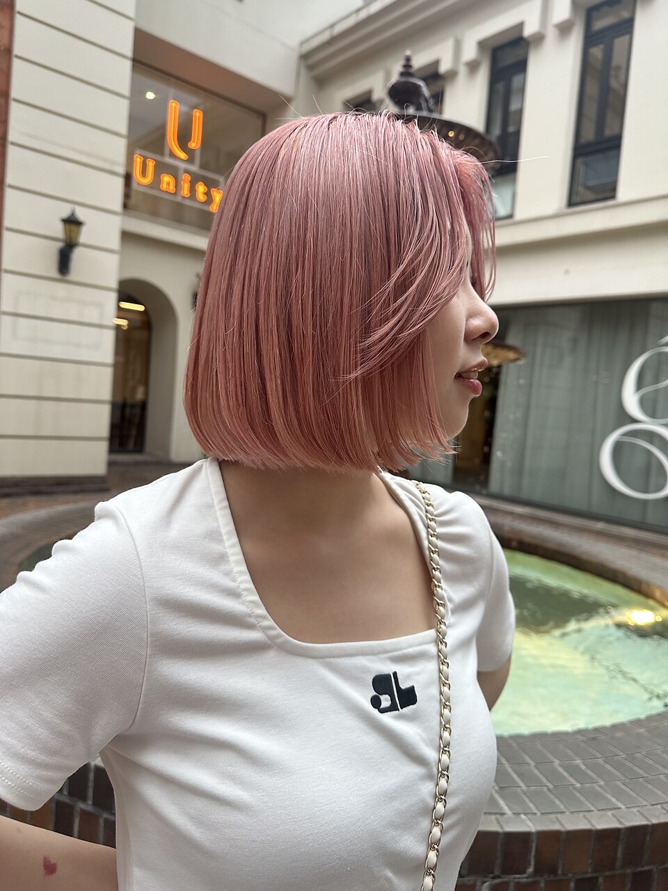 ピンクベージュボブ