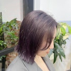 ラベンダーカラー/ラベンダーグレージュ/イメチェン/前髪/ボブ