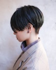 ハンサムマッシュ　丸い刈り上げ　マニッシュ　大人可愛い