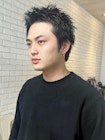 短髪束感ツーブロック透明感カラーゆるスパ_ba502381